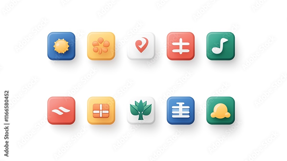 Modern application icons a colorful design studio collection Modern application icons a colorful design studio collection