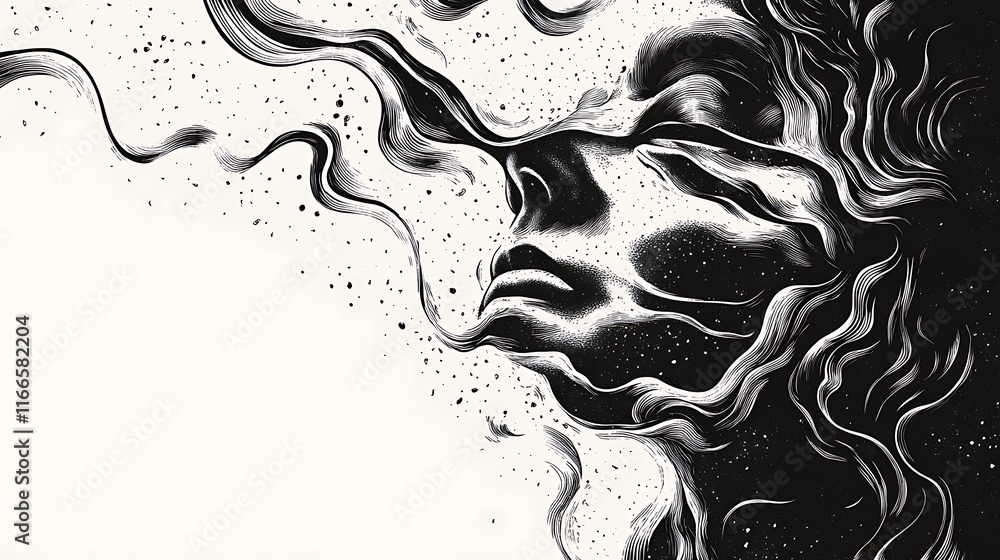 Emotional expressions in abstract art a creative studio close-up Emotional expressions in abstract art a creative studio close-up