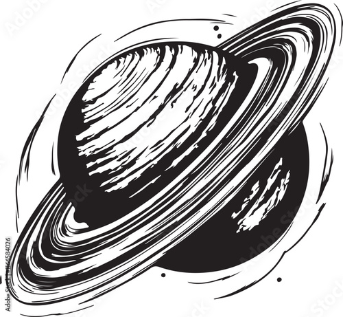 sketch of planet saturn