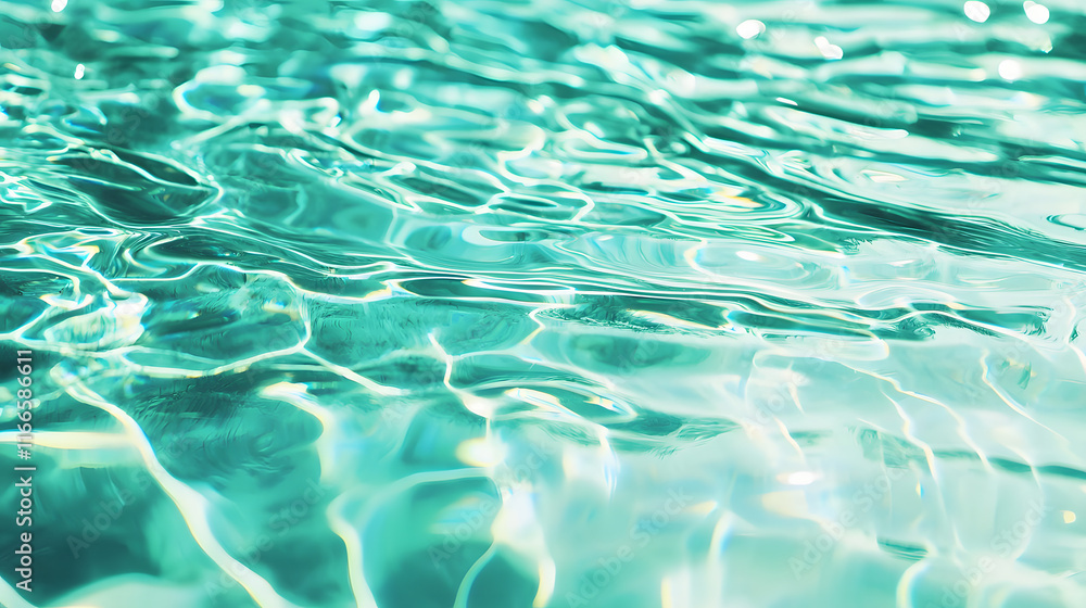 Vibrant teal and aqua ripples create mesmerizing water surface, reflecting light beautifully. tranquil scene evokes sense of calm and serenity Vibrant teal and aqua ripples create mesmerizing water surface, reflecting light beautifully. tranquil scene evokes sense of calm and serenity