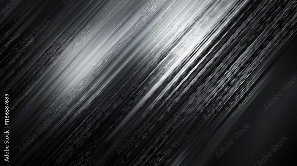 Abstract Diagonal Lines: Monochrome Silver and Black Streaks Abstract Diagonal Lines: Monochrome Silver and Black Streaks