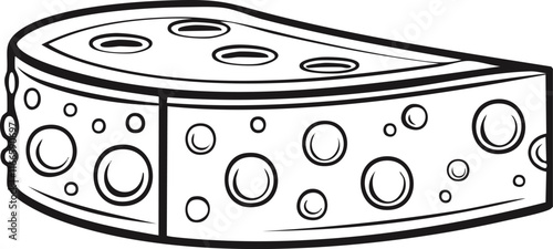 illustration of a cheese with a slice of bread