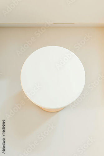 simple round white table