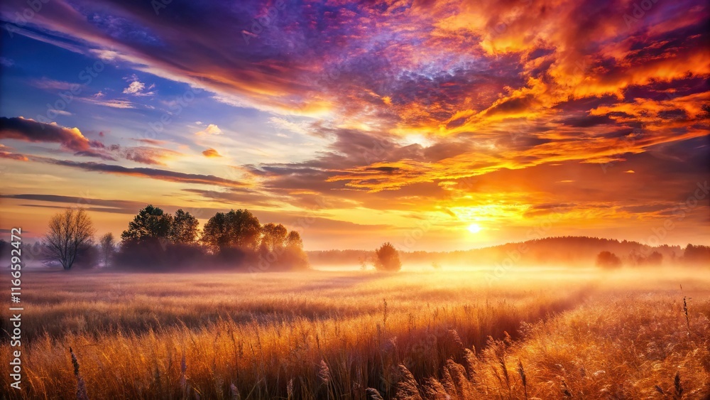 Dawn Sleek Grass Double Exposure Photography - Surreal Sunrise Landscape Art Dawn Sleek Grass Double Exposure Photography - Surreal Sunrise Landscape Art