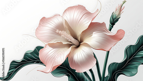 kamboja flower vector art, created by generative ai