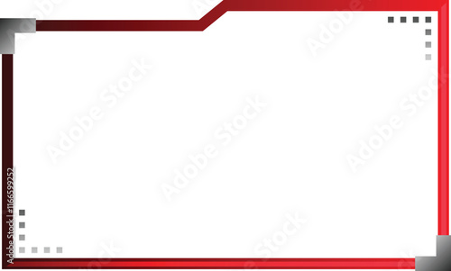 Twitch Overlay Futuristic Digital Frame with Red and Black Modern Design Elements