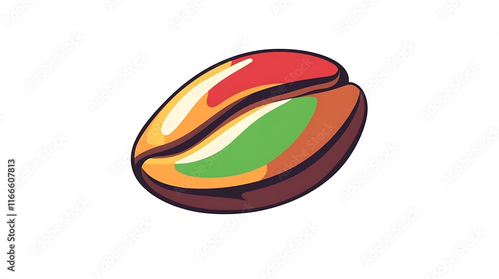 Coffee bean illustration creative design graphic art digital close-up Coffee bean illustration creative design graphic art digital close-up