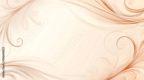 Elegant Peach Swirls Abstract Background Design