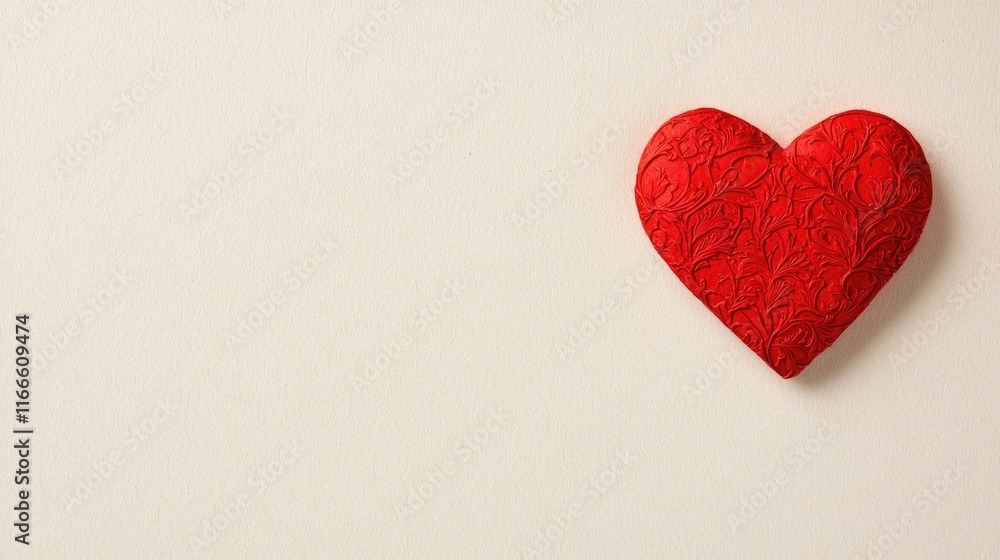 A vibrant red heart sits on a light background, symbolizing love and affection. A vibrant red heart sits on a light background, symbolizing love and affection.