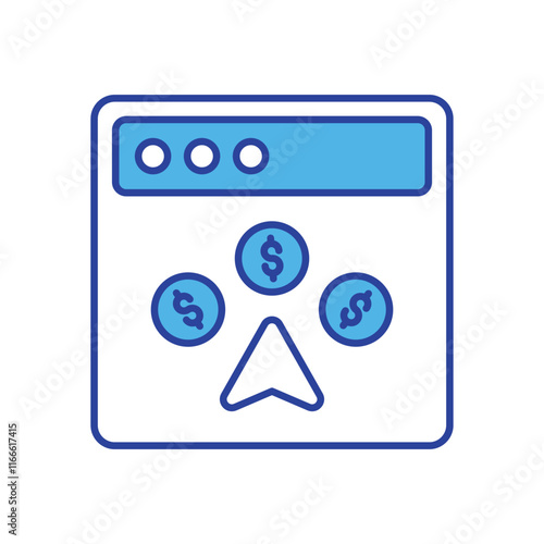 Ppc icon isolated on a white background. Vector illustration.