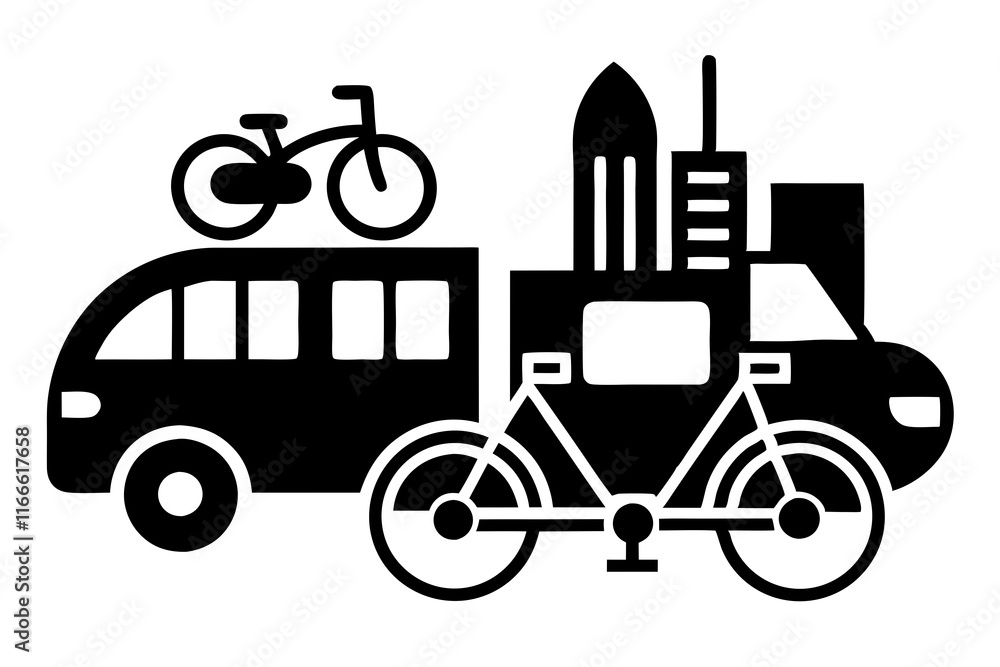 Sustainable Transportation: Bikes, EVs, and Transit Photo Sustainable Transportation: Bikes, EVs, and Transit Photo