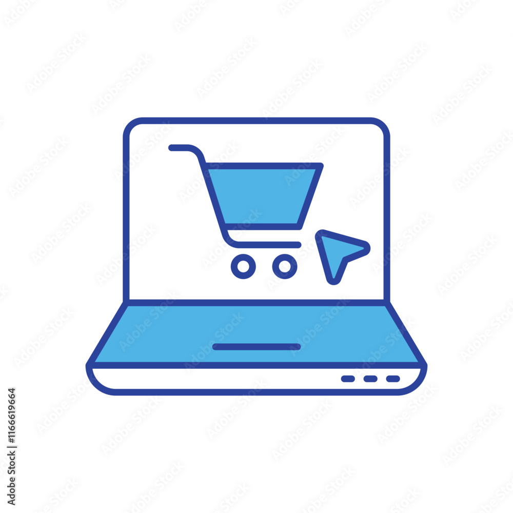E-commerce icon isolated on a white background. Vector illustration. E-commerce icon isolated on a white background. Vector illustration.