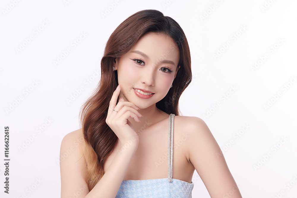 Beautiful young asian woman with clean fresh skin on white background, Face care, Facial treatment, Cosmetology, beauty and spa, Asian women portrait. Beautiful young asian woman with clean fresh skin on white background, Face care, Facial treatment, Cosmetology, beauty and spa, Asian women portrait.