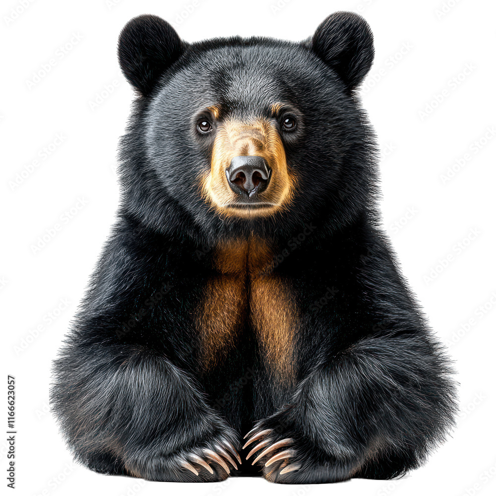 A realistic illustration of a bear with a friendly expression. A realistic illustration of a bear with a friendly expression.