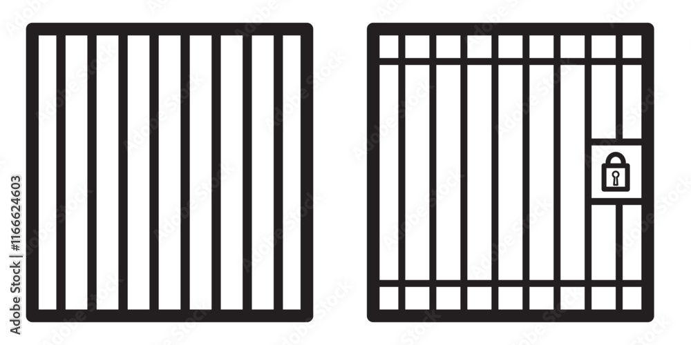 Jail icon. Jail sign symbol vector illustration eps 10. prison icon. Jail icon vector isolated on white background, logo concept of Jail sign on transparent background, black filled symbol . Jail icon. Jail sign symbol vector illustration eps 10. prison icon. Jail icon vector isolated on white background, logo concept of Jail sign on transparent background, black filled symbol .