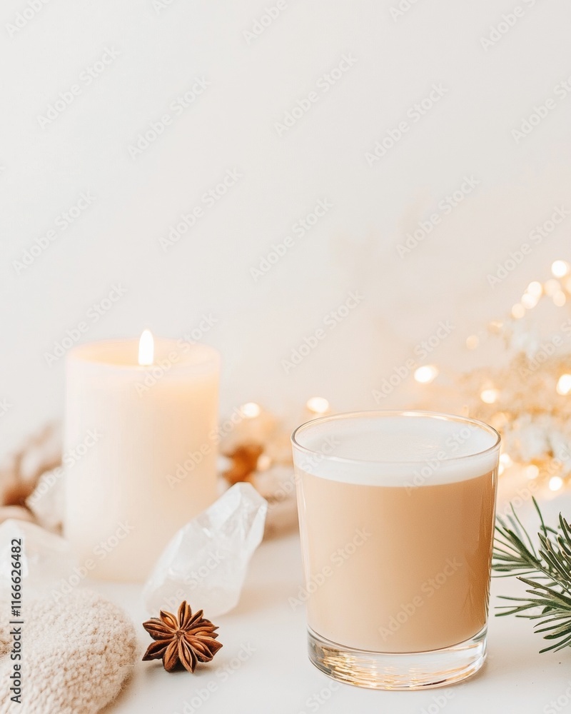 Mystical Vietnamese Coconut Coffee with Candlelight and Crystal Decor Mystical Vietnamese Coconut Coffee with Candlelight and Crystal Decor