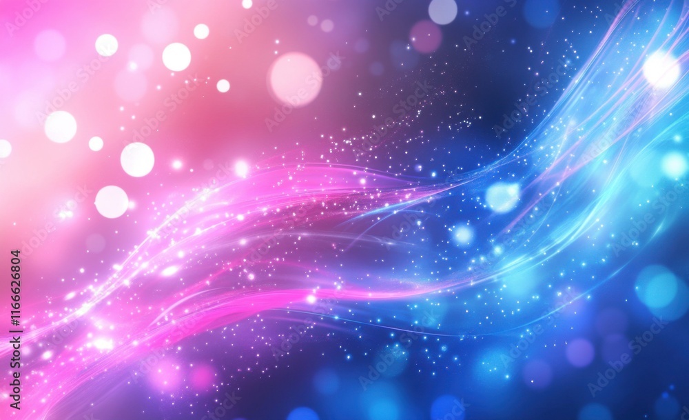Abstract Pink and Blue Swirling Lights Background with Sparkling Bokeh Effect: A Dreamy Digital Art Abstract Pink and Blue Swirling Lights Background with Sparkling Bokeh Effect: A Dreamy Digital Art