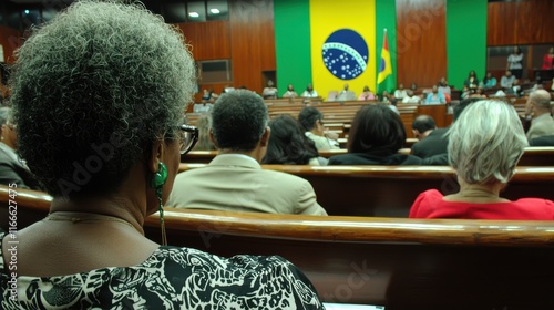 Brazilian Parliament Session - Attendees in Meeting Hall