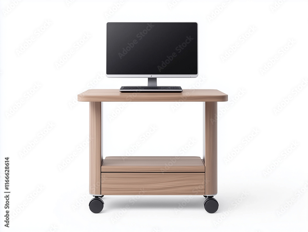 Streamlined Audio-Visual Cart with Ample Storage Solutions Streamlined Audio-Visual Cart with Ample Storage Solutions