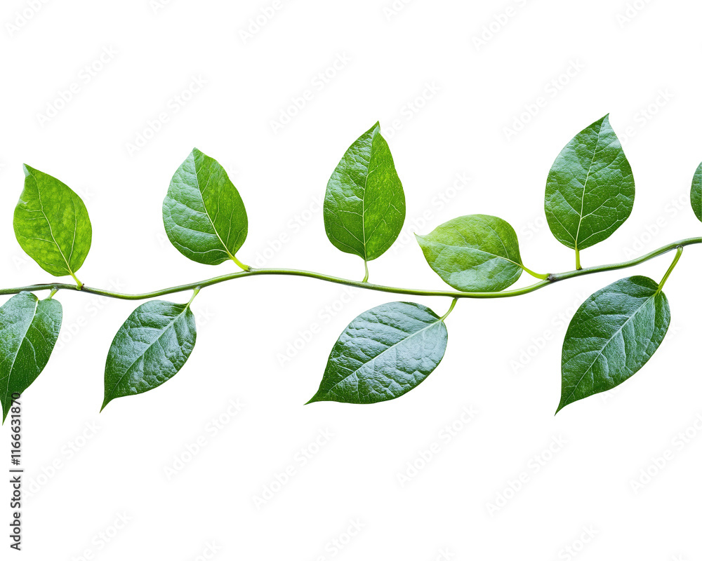 Fototapeta premium Isolated Green Vine with Leaves