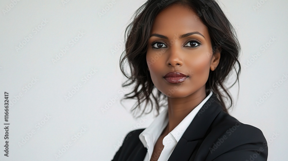Professional Businesswoman with Confidence and Poise in Close-Up Professional Businesswoman with Confidence and Poise in Close-Up