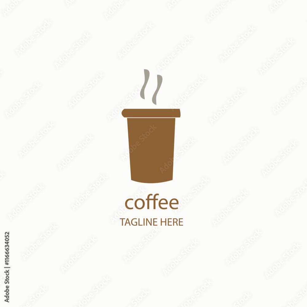 cup of coffee with beans logo cup of coffee with beans logo