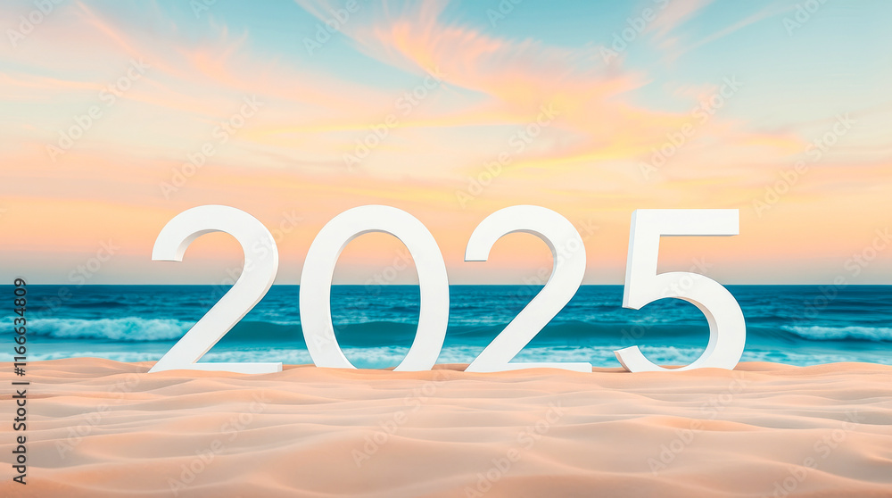 Fototapeta premium serene beach sunset with 2025