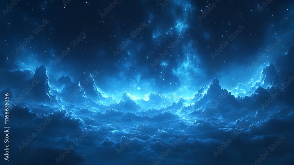 Celestial clouds ethereal night sky digital art serene environment cosmic perspective Celestial clouds ethereal night sky digital art serene environment cosmic perspective