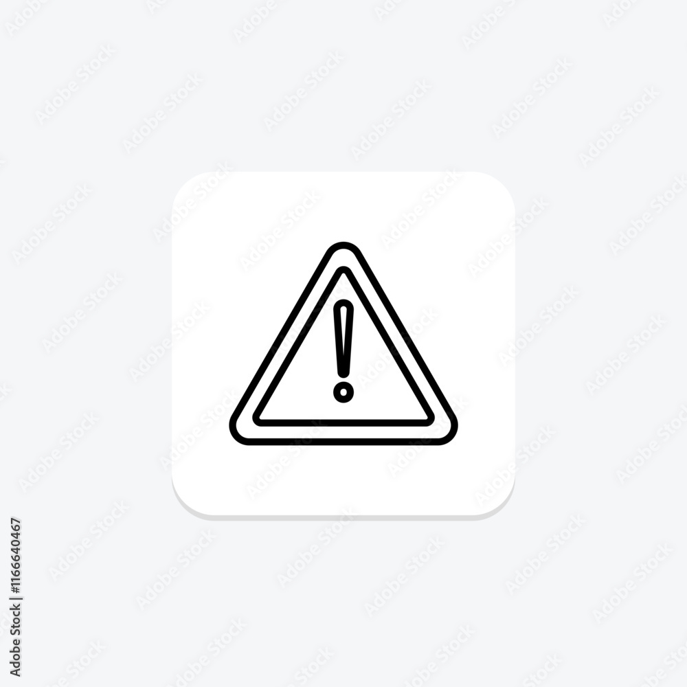 Warning Sign line icon , vector, pixel perfect, illustrator file Warning Sign line icon , vector, pixel perfect, illustrator file