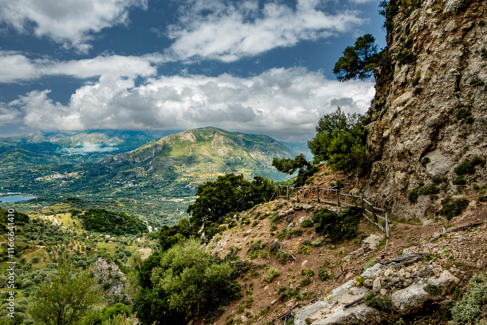 Fototapeta premium Crete, Greece, mountains, beach, water, sea, holidays, trip, holiday, sun, sky, forest, rocks, trekking, beach, sea, water, rest, vacation, holiday,