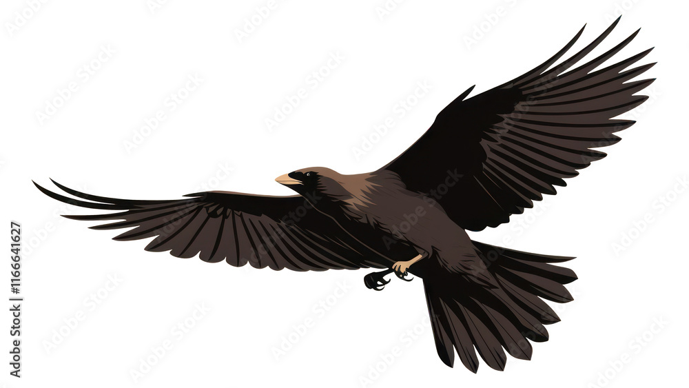 Obraz premium PNG Raven bird wildlife animal.