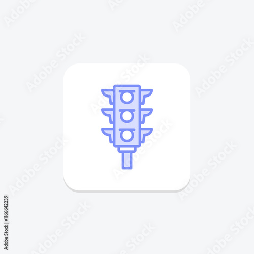 Traffic Lights duotone line icon , vector, pixel perfect, illustrator file