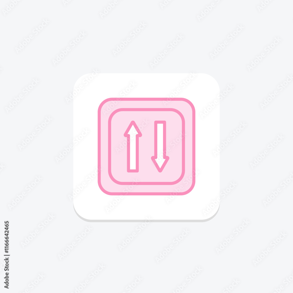 Oneway Priority duotone line icon , vector, pixel perfect, illustrator file Oneway Priority duotone line icon , vector, pixel perfect, illustrator file