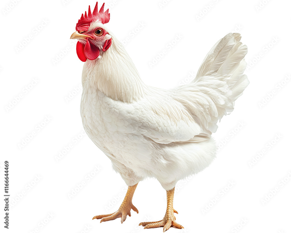 Fototapeta premium Isolated White Chicken
