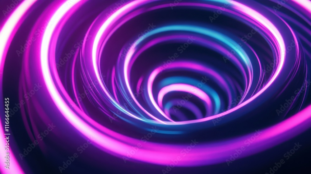 Neon purple and cyan spirals twisting around each other, creating a 3D helix effect. Neon purple and cyan spirals twisting around each other, creating a 3D helix effect.