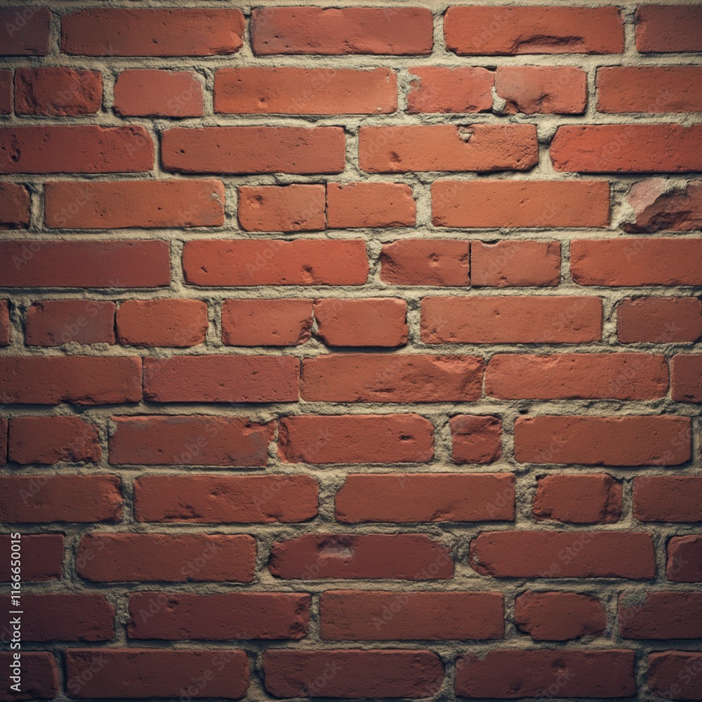 Obraz premium Panoramic Bright Red Brick Wall Background