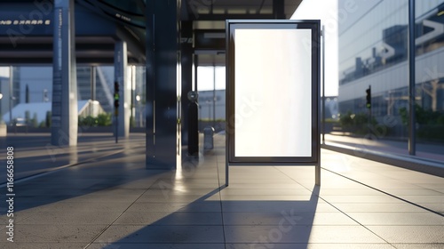 Wallpaper Mural a mockup round blank billboard with white surface on a railway station for product display, marketing and advertisement. Torontodigital.ca