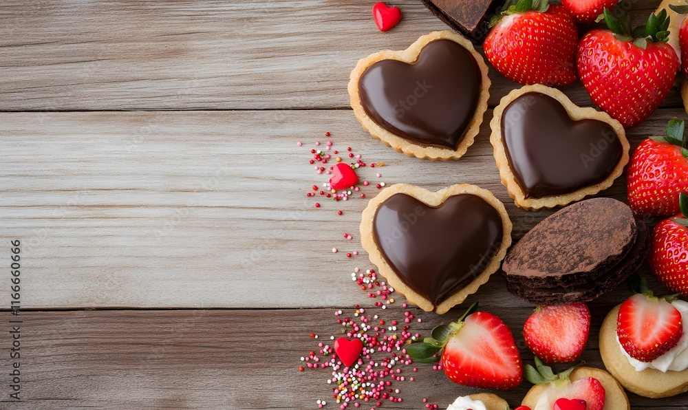 Valentine’s day dessert background, Generative AI Valentine’s day dessert background, Generative AI