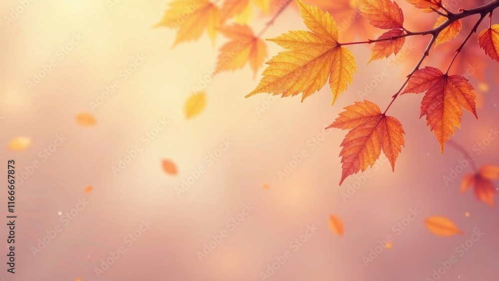 Autumnal Branch with Falling Leaves A Soft, Warm, and Serene Image Perfect for Seasonal Designs and Projects Autumnal Branch with Falling Leaves A Soft, Warm, and Serene Image Perfect for Seasonal Designs and Projects
