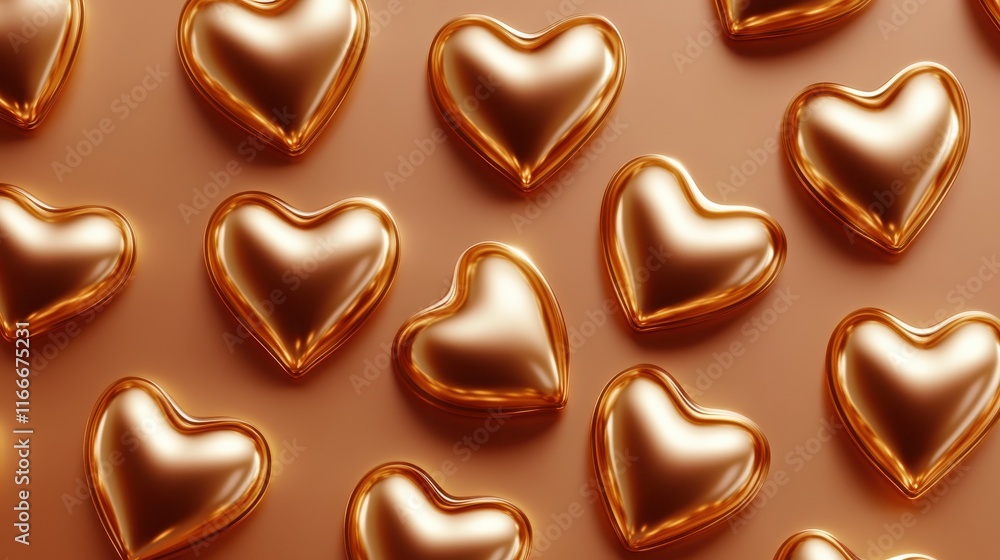 Fototapeta premium hearts love valentine's day shiny background.