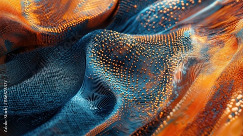 Digital graphic abstract background for technological processes, neural networks, digital data storage, particle flow, fundamentals of artificial intelligence Technology Network Background, banner