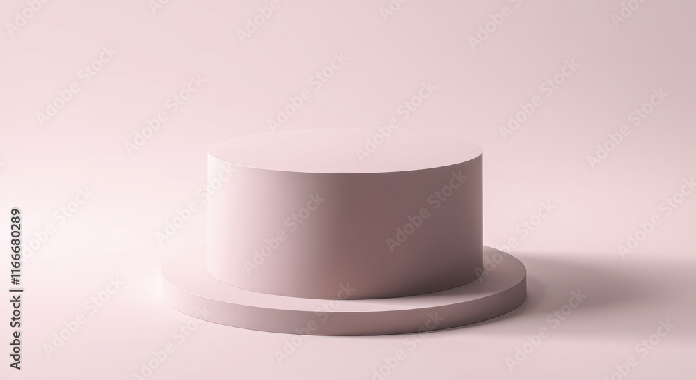 pale pink cylindrical display stand pale pink cylindrical display stand