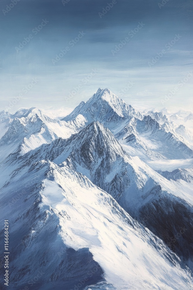 Mountain Range Covered in Snow Mountain Range Covered in Snow