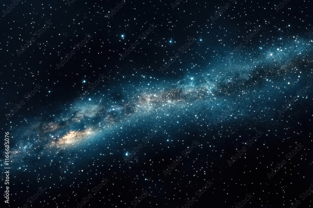 Fototapeta premium A stunning view of a galaxy filled with stars and cosmic dust.