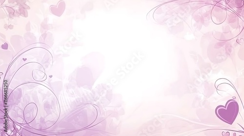 Wallpaper Mural Delicate Lavender Floral Hearts Romantic Background Design Torontodigital.ca