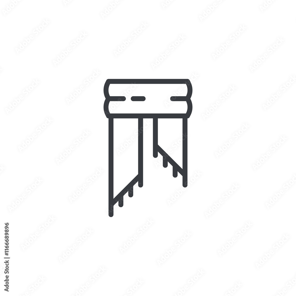 Scarf line icon Scarf line icon