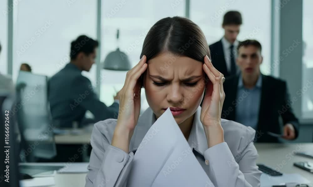 time-lapse of an employee's battle with exhaustion in a busy office time-lapse of an employee's battle with exhaustion in a busy office