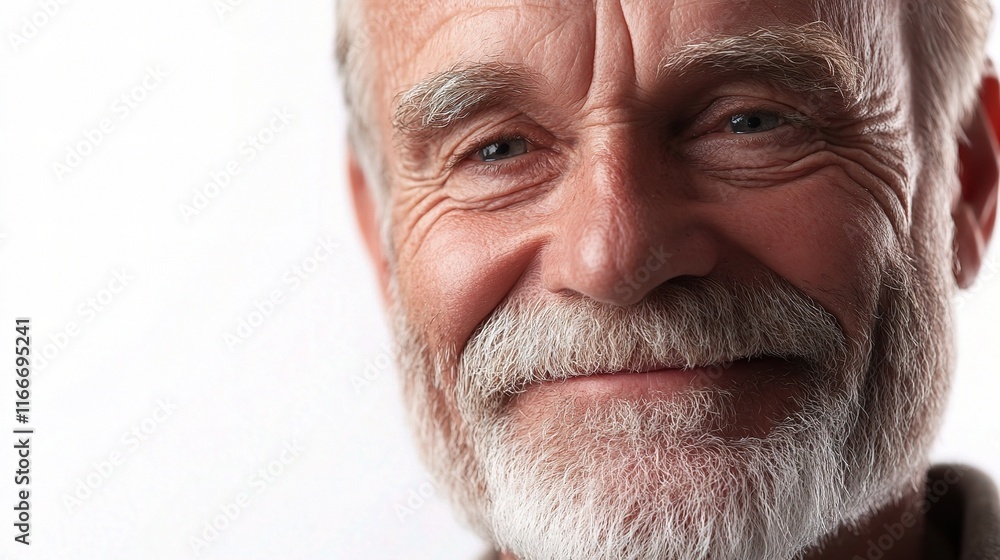 Smiling Older Man with Gentle Features in Warm Portrait Style Smiling Older Man with Gentle Features in Warm Portrait Style
