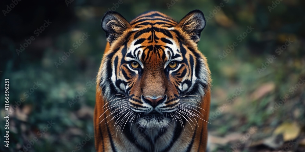 Fototapeta premium Tiger walking in grass