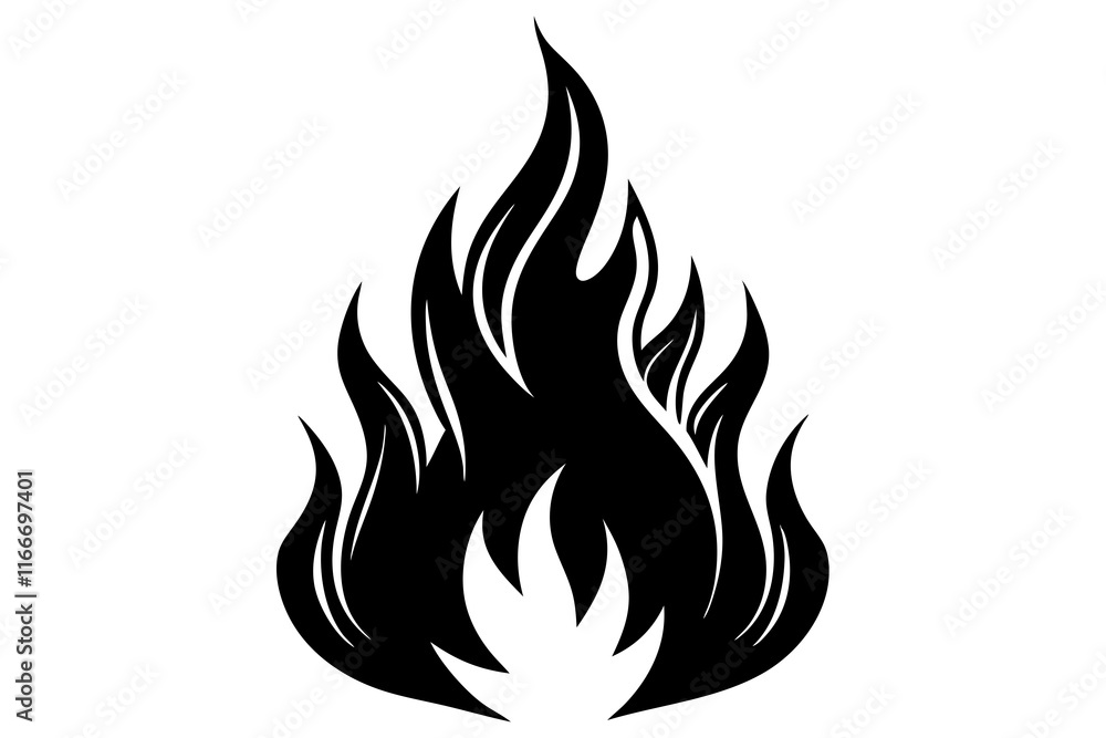 flame and fire black icon silhouette vector, Fire flame icon flame and fire black icon silhouette vector, Fire flame icon